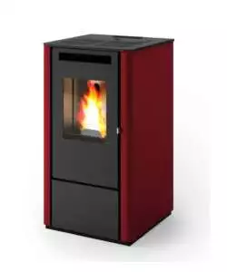 Stufa a pellet punto fuoco 'thelma' bordeaux 8 kw